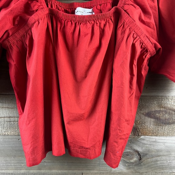 A Piece Apart Womens Shirt Puff Sleeve Elastic Neckline Gali Shirrred Medium - Picture 3 of 7